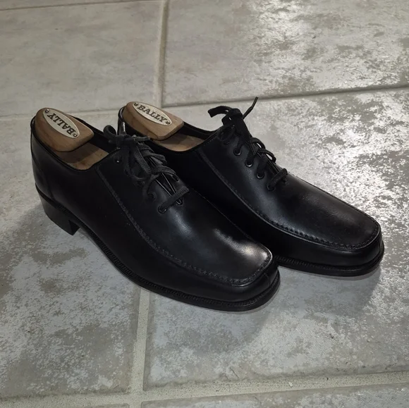 Bally Men's VERONA Black Leather Dress Shoes - Picture 11 of 11